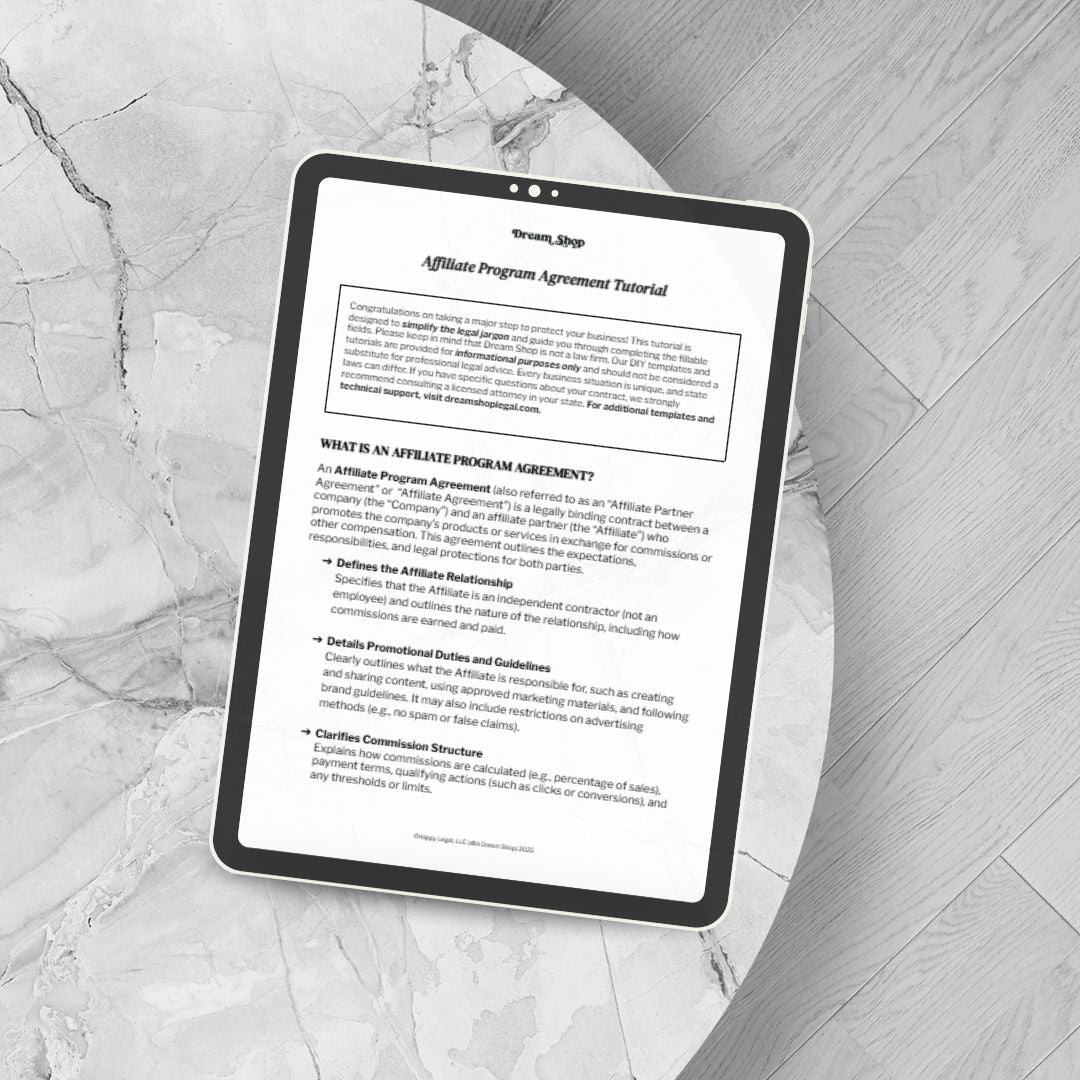 AFFILIATE PROGRAM AGREEMENT