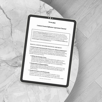 INFLUENCER/ CONTENT CREATOR AGREEMENT